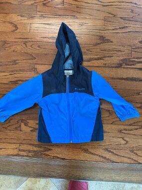 Columbia Bright Blue and Navy Kids' Hooded Jacket
